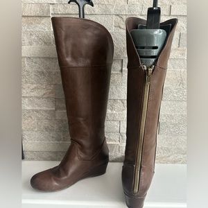 Stevie  Brown Faux Leather Riding Boots Toddler